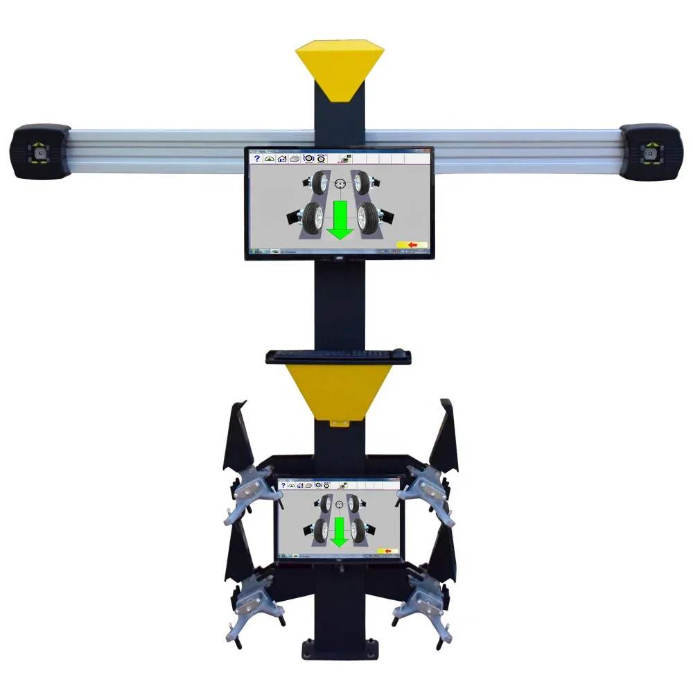 High Accuracy Smart 3D Latest Design Economic Type Two Computer Displays Four Wheel Alignment