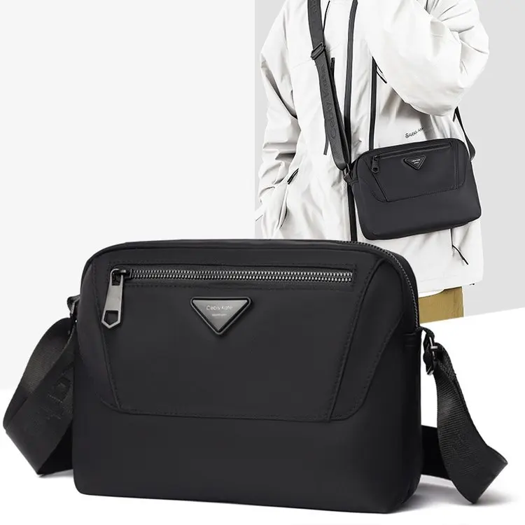 

Waterproof Ox Fabric Men's Casual Busin Small Crossbody Bag Single oulder Bag Vertical Sle over oulder Bag
