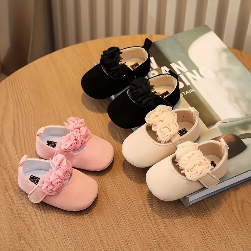 

Детская обувь, весенне-осенние стили, женская обувь принцессы с сокровищами для детей 0–1 года, танцевальная обувь с маленьким цветком, прогулочная обувь на мягкой подошве