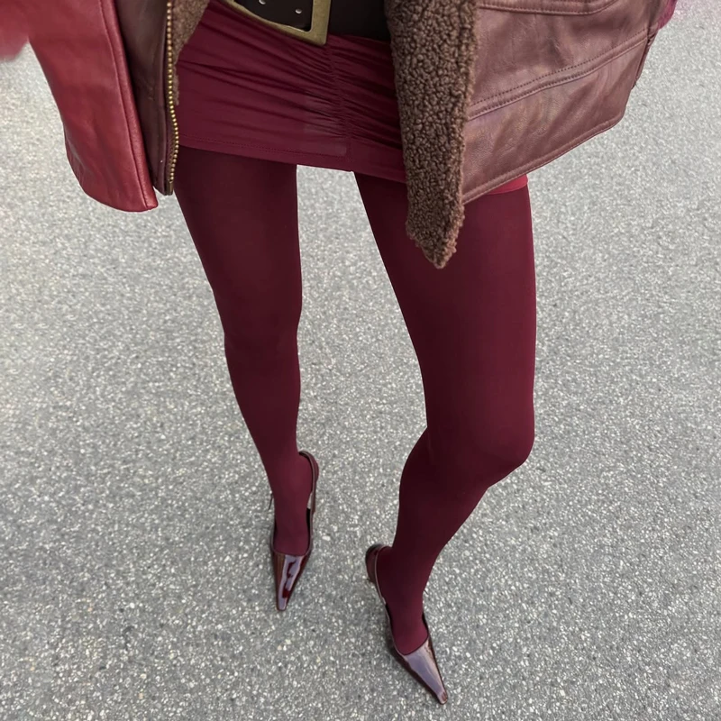 

Sexy Female Stockings Leggings Skinny Patchwork Casual Solid High Waist Slim Streetwear Women's Pantyhose Lingerie