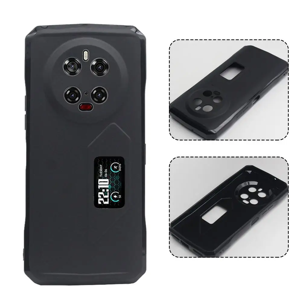 For Doogee V40 Pro Soft TPU Phone Case Black Transparent Cover Anti-scratch Protective Case Dust-proof Shockproof Back Shel G5G2