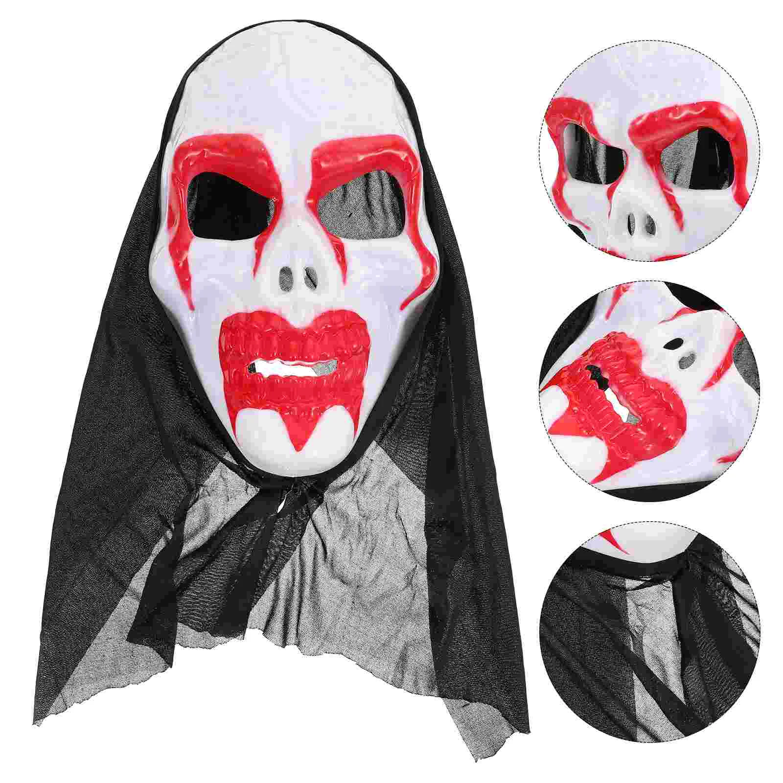 Party Decor Halloween Creepy Masks Eye-catching Ghost for Secret Room Horror Masquerade Carnival Night