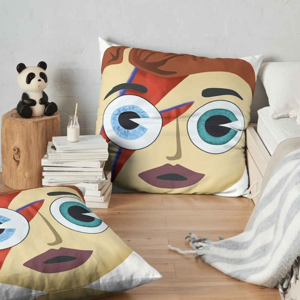 Frank Sidebottom Screwed-up Eyes and Screwed Down Hairdo Pattern Square Pillow Case Sofa Decorative Throw Pillow Cushion Cover