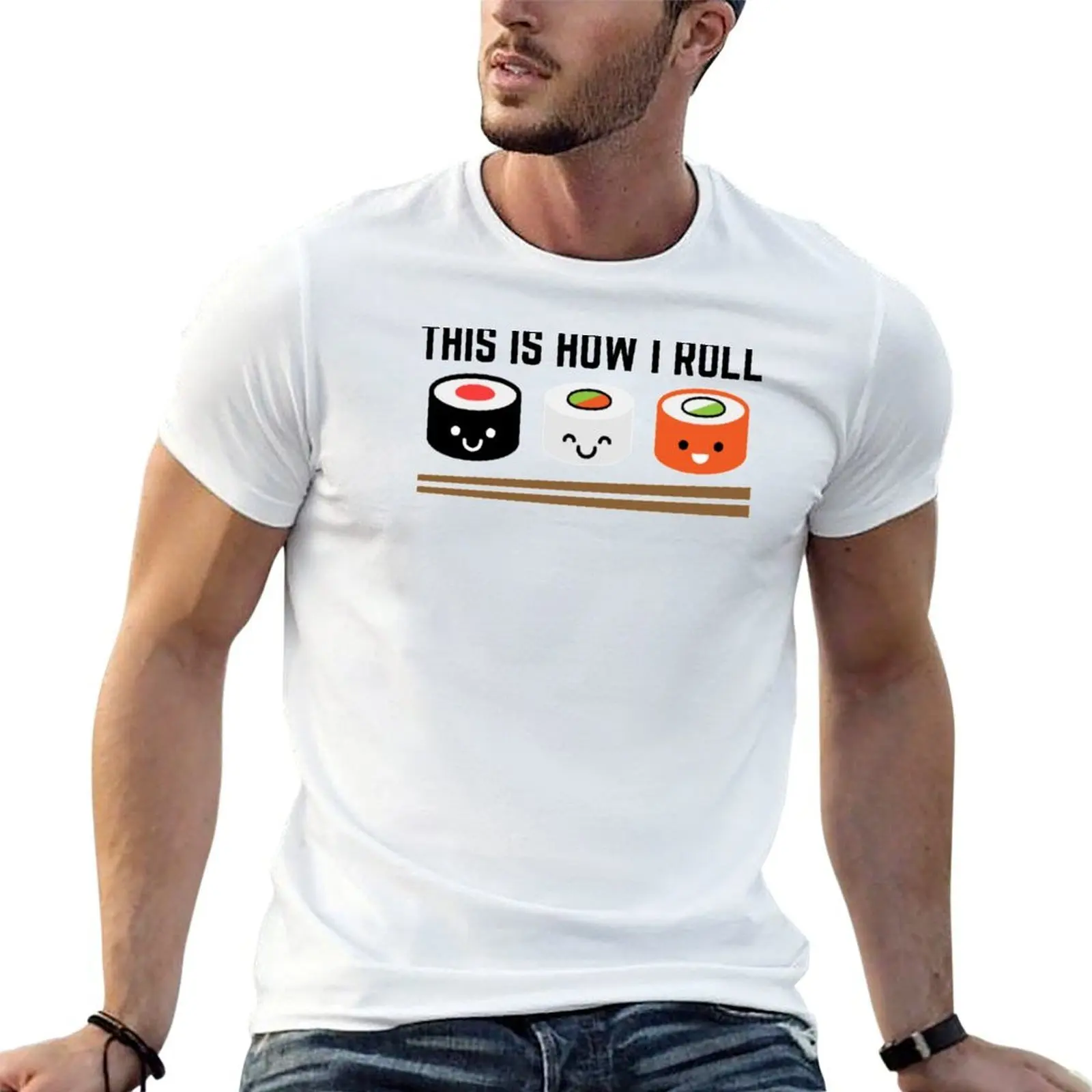So rolle ich Sushi T-Shirt, Affliction-Shirts, günstige Sachen, große und lange T-Shirts für Männer