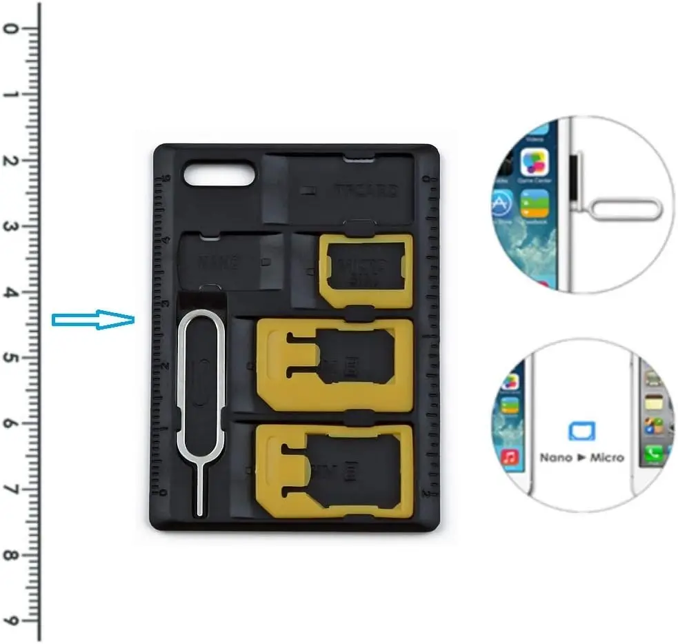 ชุดอะแดปเตอร์ซิมพร้อมถาดใส่ซิมการ์ด Eject Pin, ที่ใส่ซิมการ์ด, Micro SD และที่ใส่การ์ดนาโน คุณลักษณะชุดเครื่องมือจัดเก็บข้อมูลการ์ดสําหรับ S