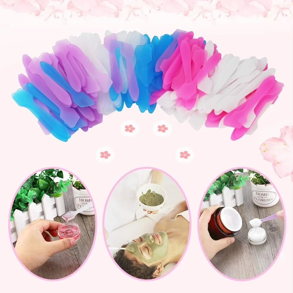 Mini Cosmetic Spatula Scoop Mixing Stick, 10 Pieces Random Color, Multipurpose Tool for Mixing & Applying Facial Masks - Detail 1