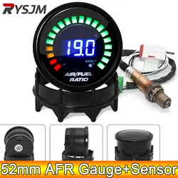 ADQ Digital 52mm Air Fuel Ratio Gauge LED Digital Display With Narrowband O2 Oxygen Sensor 06J906262AA for Gasoline Car 12V