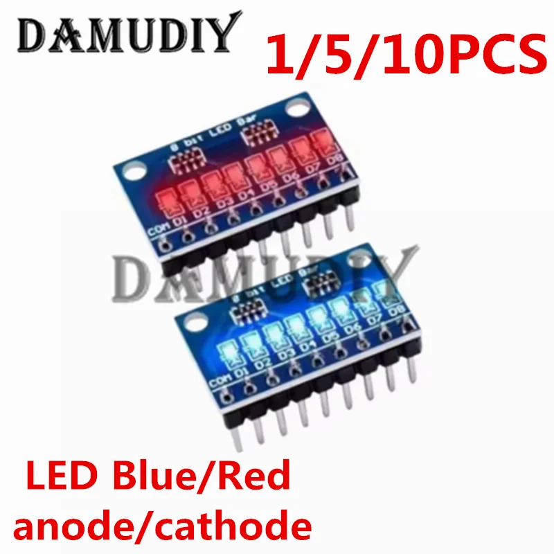 3-24V 8 Bit Blue/Red Common anode/cathode LED indicator Module Breadboard starter kit Board for MCU ARM 3d printer UNO MEGA2560