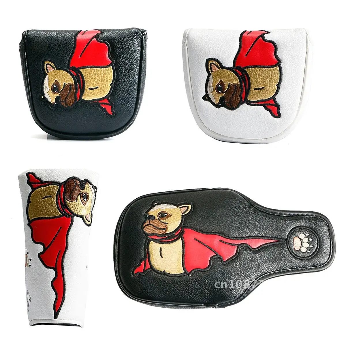 

Милый французский бульдог с узором для гольфа, чехол для клюшки из искусственной кожи, защитный чехол для клюшки для гольфа, спортивные развлечения