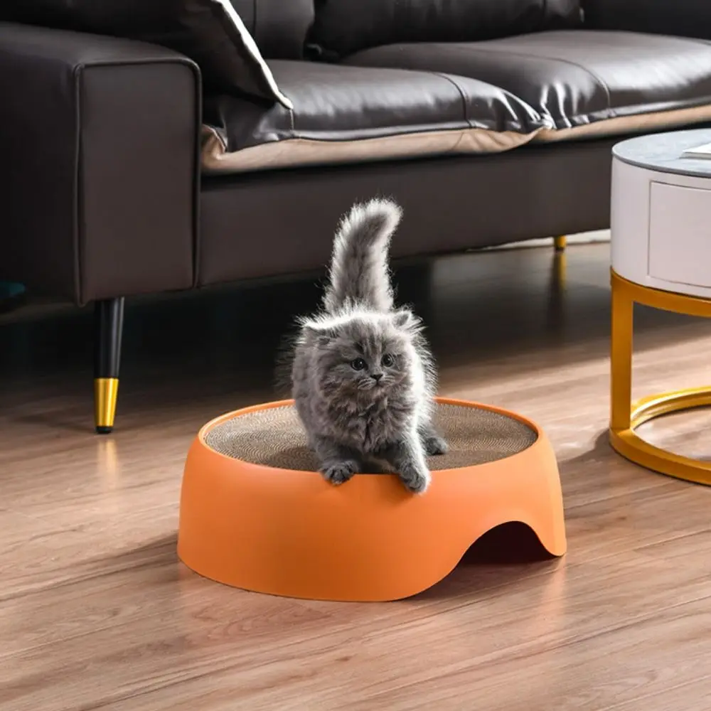 

Plastic Cat Scratchers Board Nest Corrugated Paper Plush Cat Scratching Pads Wear-Resistant Warm Cat Scratcher Bed Mat