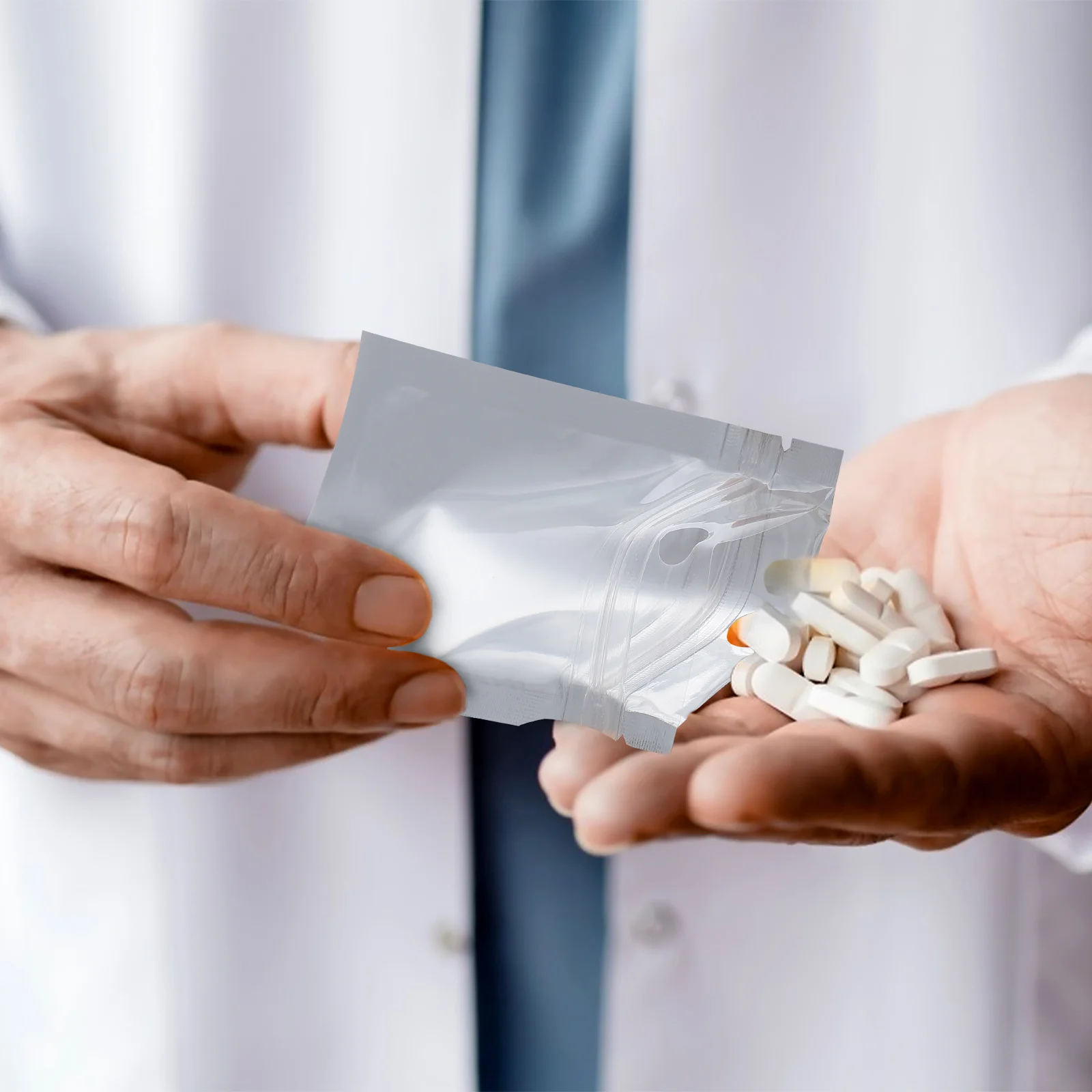 

200 шт. закрывающиеся прозрачные герметичные пакеты для таблеток, алюминиевая фольга, медицинские пакеты, водонепроницаемые герметичные пакеты для хранения масок