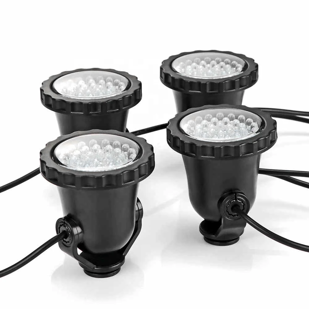 

4Pcs IP68 RGB LED Underwater Projector Spotlight Lamp Waterproof Remote Control 4 Light Modes for Garden Landscape