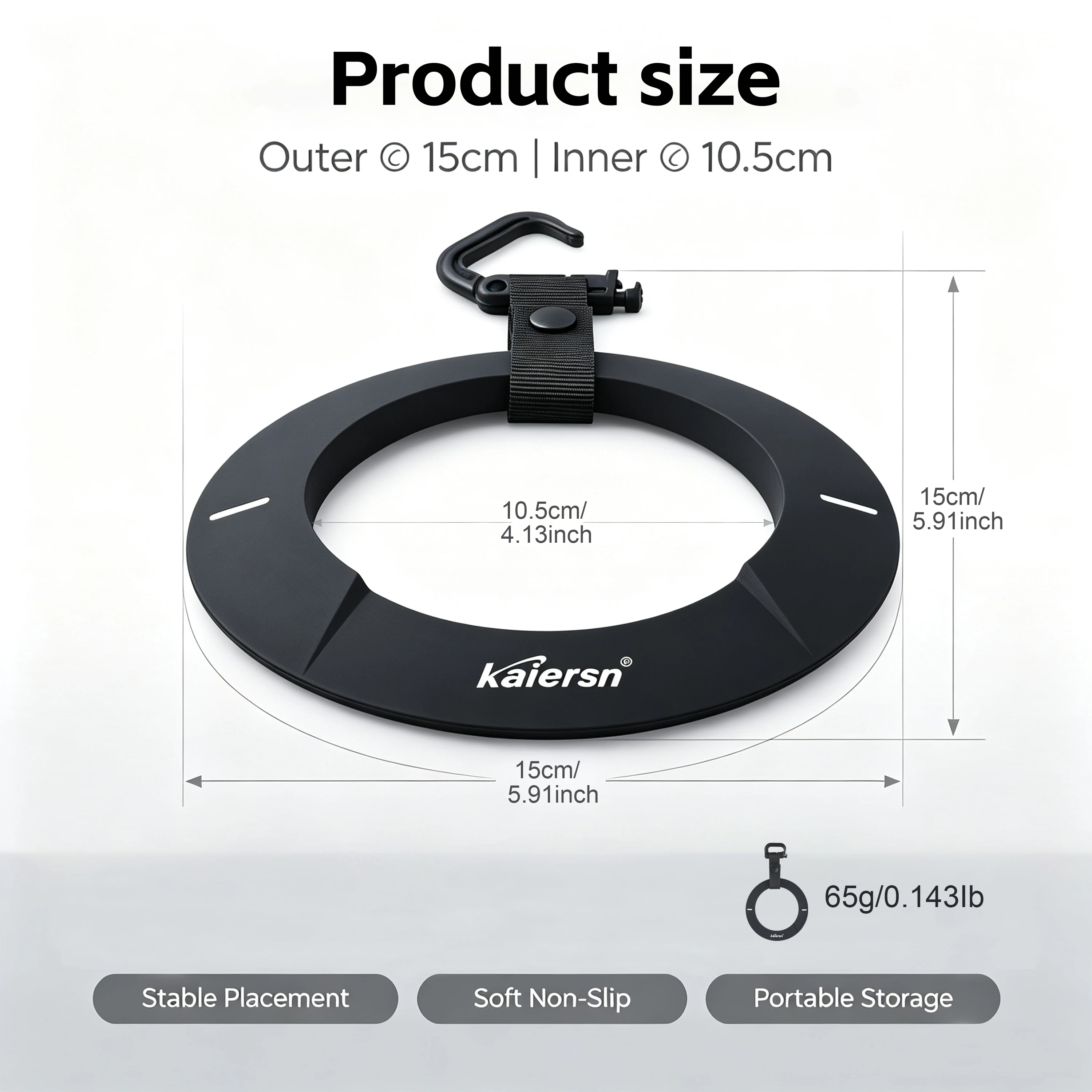 KaiersnSilicone Golf Putting Disc mit Haken, tragbarer, rutschfester Putting-Übungsring für Indoor- und Outdoor-Golf-Putting-Training. – Detail 6