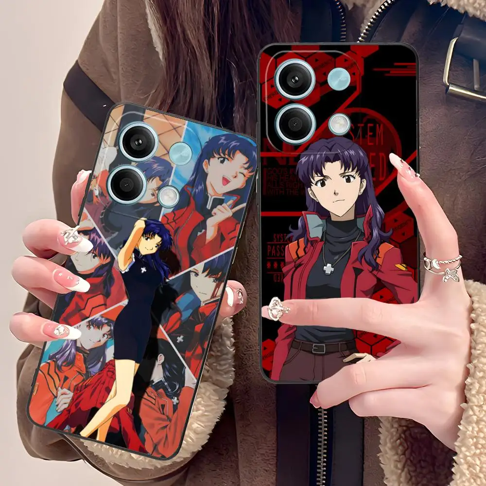 

ENV Misato Katsuragi Phone Case for POCO M6 M5 M4 M3 X7 X6 X5 X4 X3 F6 F5 F4 Pro GT 5G Colour Printing Pretty Cover Cellphones