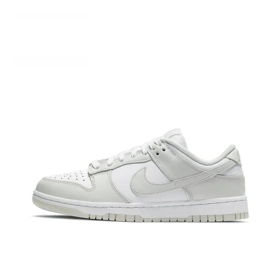 Nike Dunk Retro Low Top Sapatos Leves Clássicos Tênis Nike Cinza e Branco