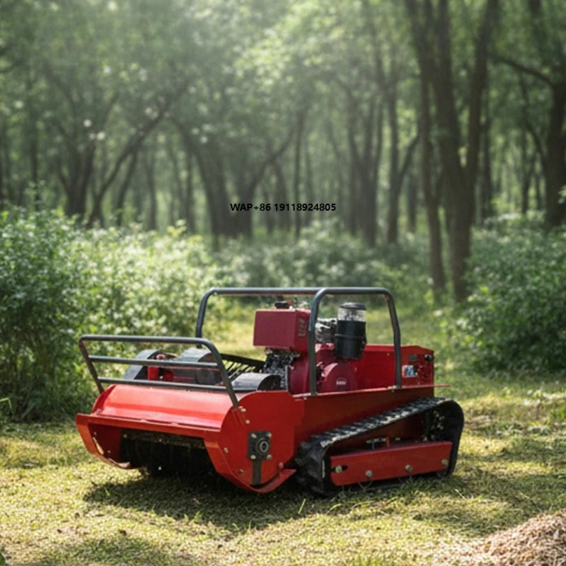 CE EPA Engine All Terrain Grass Cutter Garden Agriculture Rubber Remote Control Robot Flail Lawn Mower