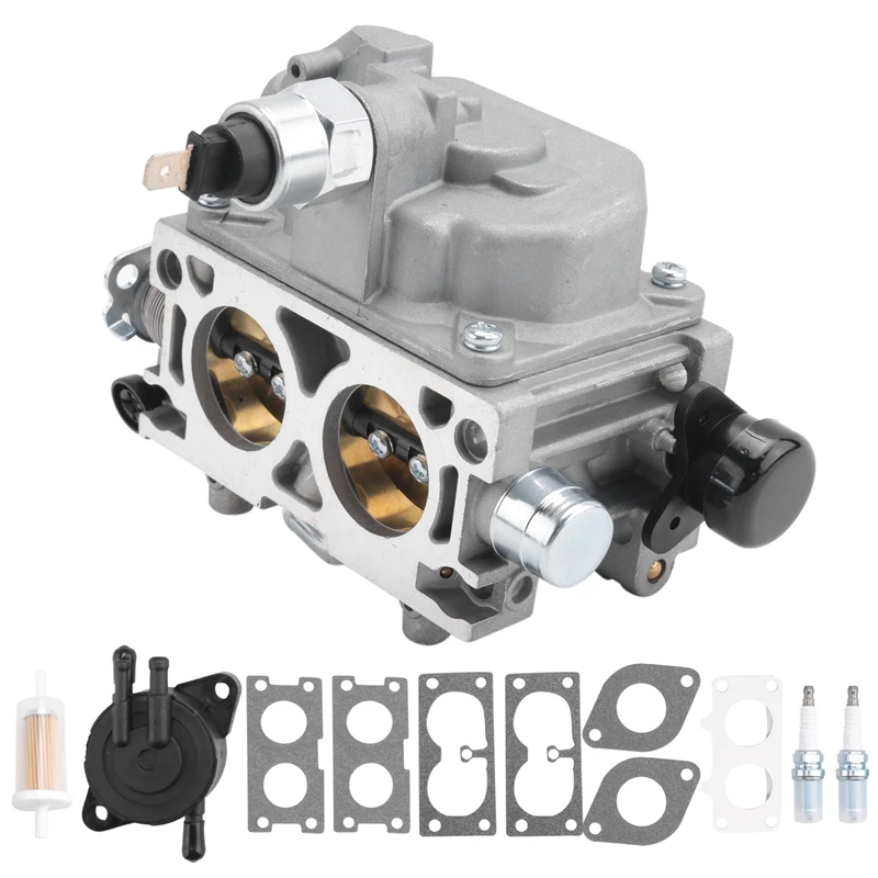 

A95E-Carburetor W/Fuel Pump Filter & Spark Plugs Kit For Honda GX630 GX630R GX660 GX690 16100-Z9E-033 16100-Z9E-023