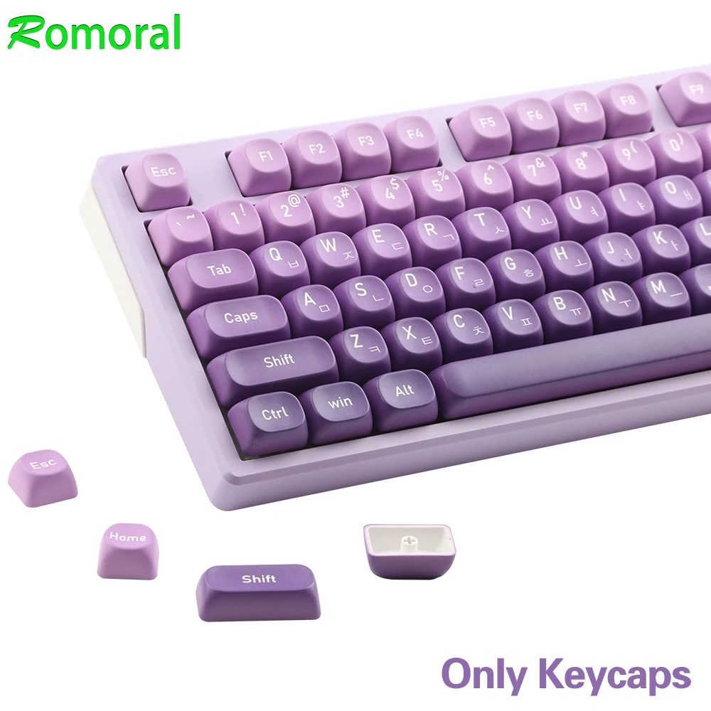 

GMK Gradient Purple 134 клавиши PBT Keycap Set для механической игровой клавиатуры MX Switch — MOA, английская, японская, корейская, раскладка ISO