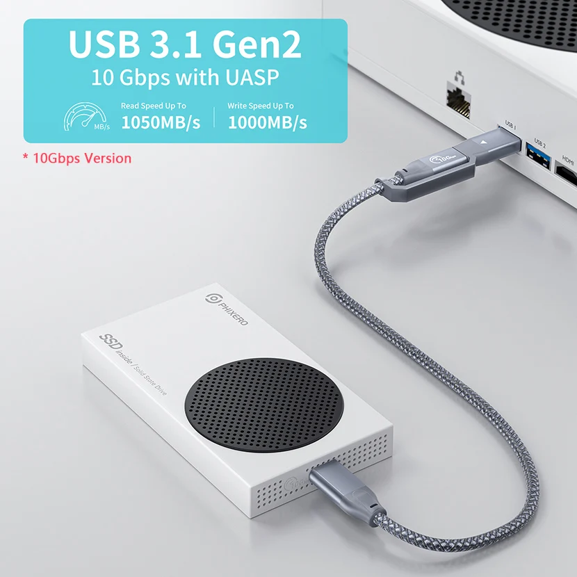 Phixero-ポータブル外付けハードドライブディスク,USB 3.2タイプc,サイズテラバイト,単色,ノートブック用,xboxシリーズ