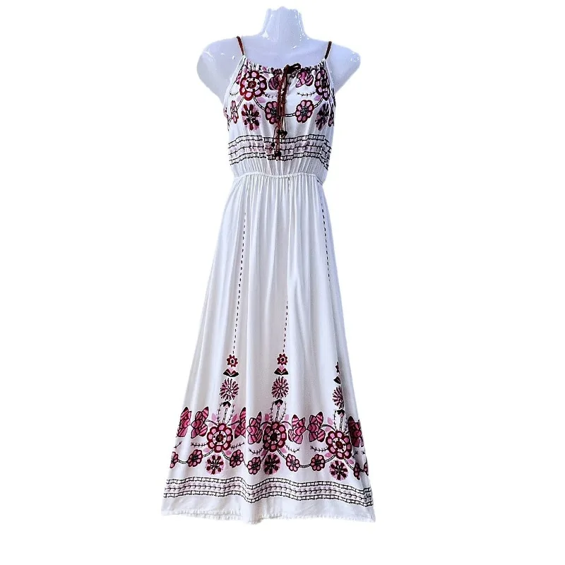 Mulheres maxi vestido casual vintage étnico vestido smmer bohe sexy estilingue vestidos moda streetwear roupas femininas elegante ropa mujer