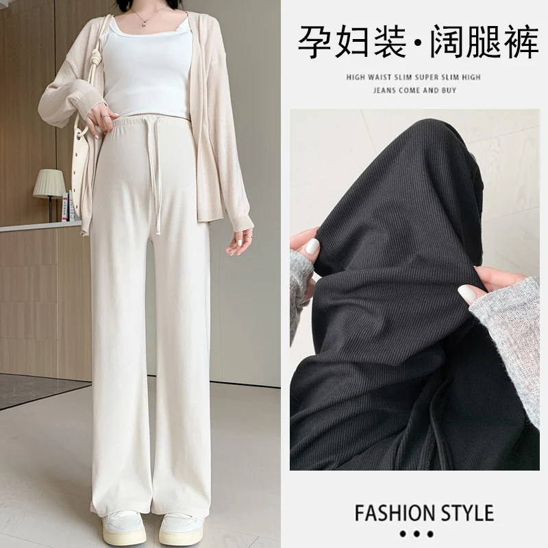 High Waist Maternity Straight Pants During Pregnancy and After Delivery Wear Spring Summer Casual Trousers for Pregnant Women