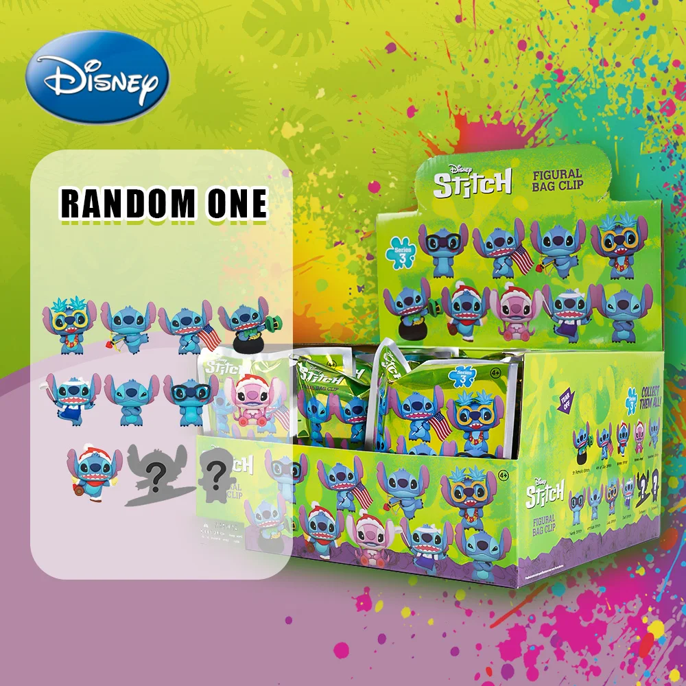 Clip per Borsa in PVC con Licenza Ufficiale Stitch, Regalo Disney, 1 Pezzo, Decorazione Collezione Personaggi Stitch