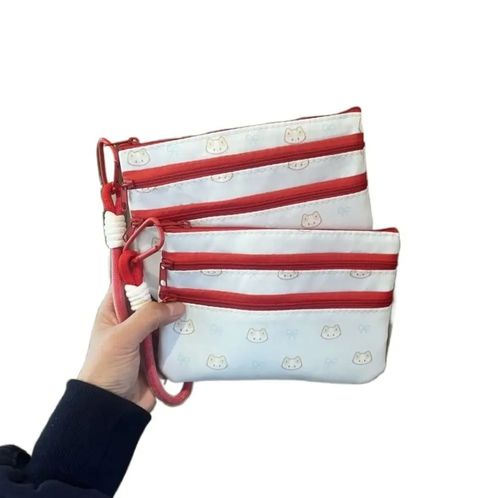 

Fashion with Handle Storage Bag Zipper Large Capacity Coin Purse Multi-function Coin Bag