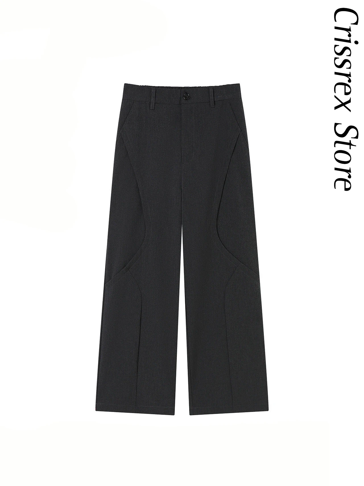 

Повседневные брюки WHIMNOTION Color Woven TR с прямыми штанинами и динамичной структурой кроя для молодых мужчин от Casual Crissrex Store