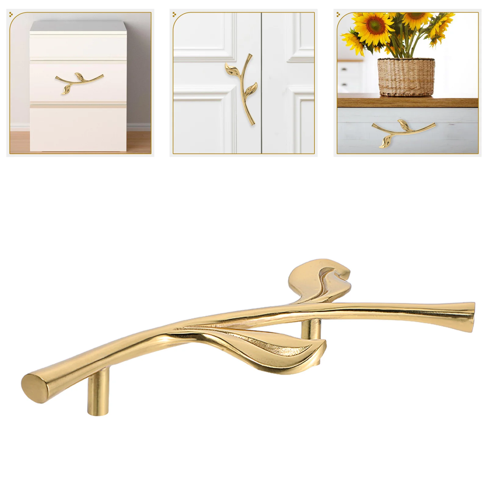 

Elegant Vintage Brass Furniture Handles Cabinet Wardrobe Door Drawer Pulls Retro Closet Dresser Hardware Durable Design Easy