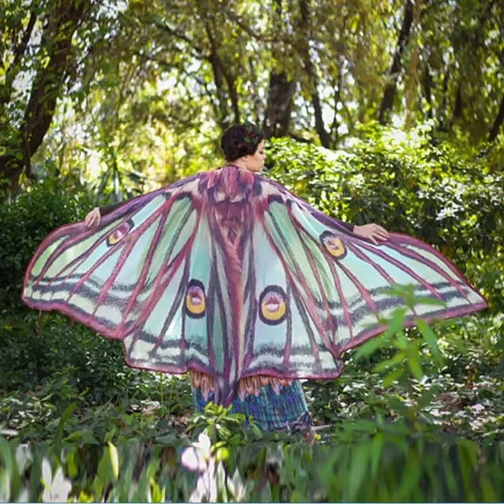 Beautiful Moth Butterfly Cape Party Masquerade Butterfly Peacock Shawl Dress Up Show Butterfly Cosplay Costumes Banquet