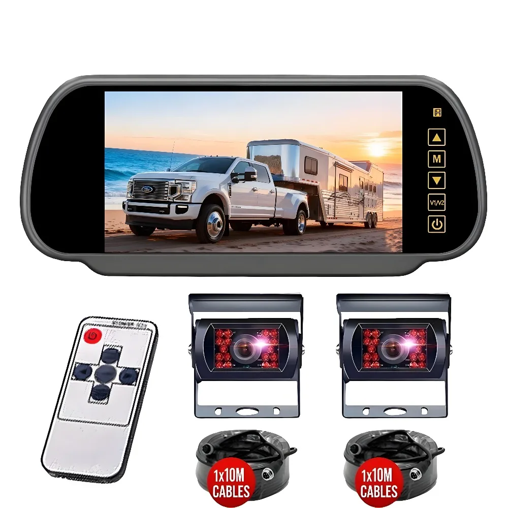 

7 Inch HD Truck Backup Camera System Wired Rear View Monitor Kit for RV/Van,4Pin AHD 1080P Backup Camera, Easy Installation