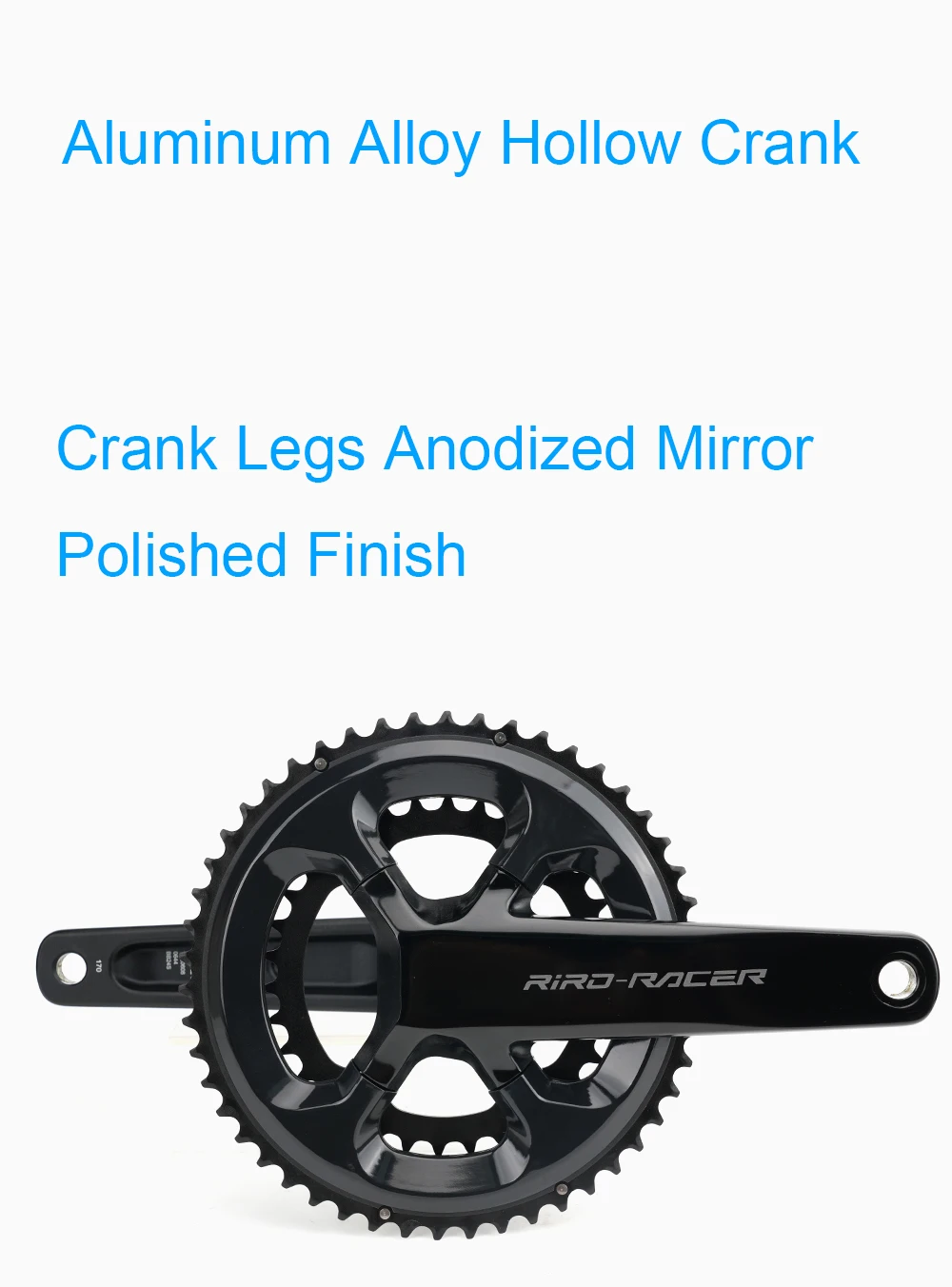 RIRO RACER R8 Rennrad-Kurbelgarnitur, ultraleichtes Kettenblatt, 170 mm, 50–34 Zähne, Kettenblätter, hohle integrierte Faltrad-Kurbelgarnitur – Detail 7