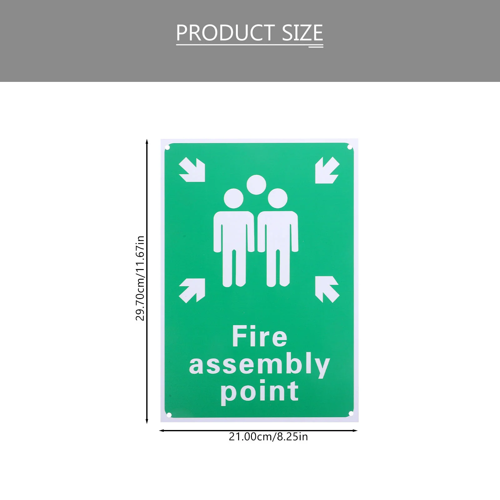 Sign Fire Safety Outdoor Operational Office Emergency Aluminum Assembly Work