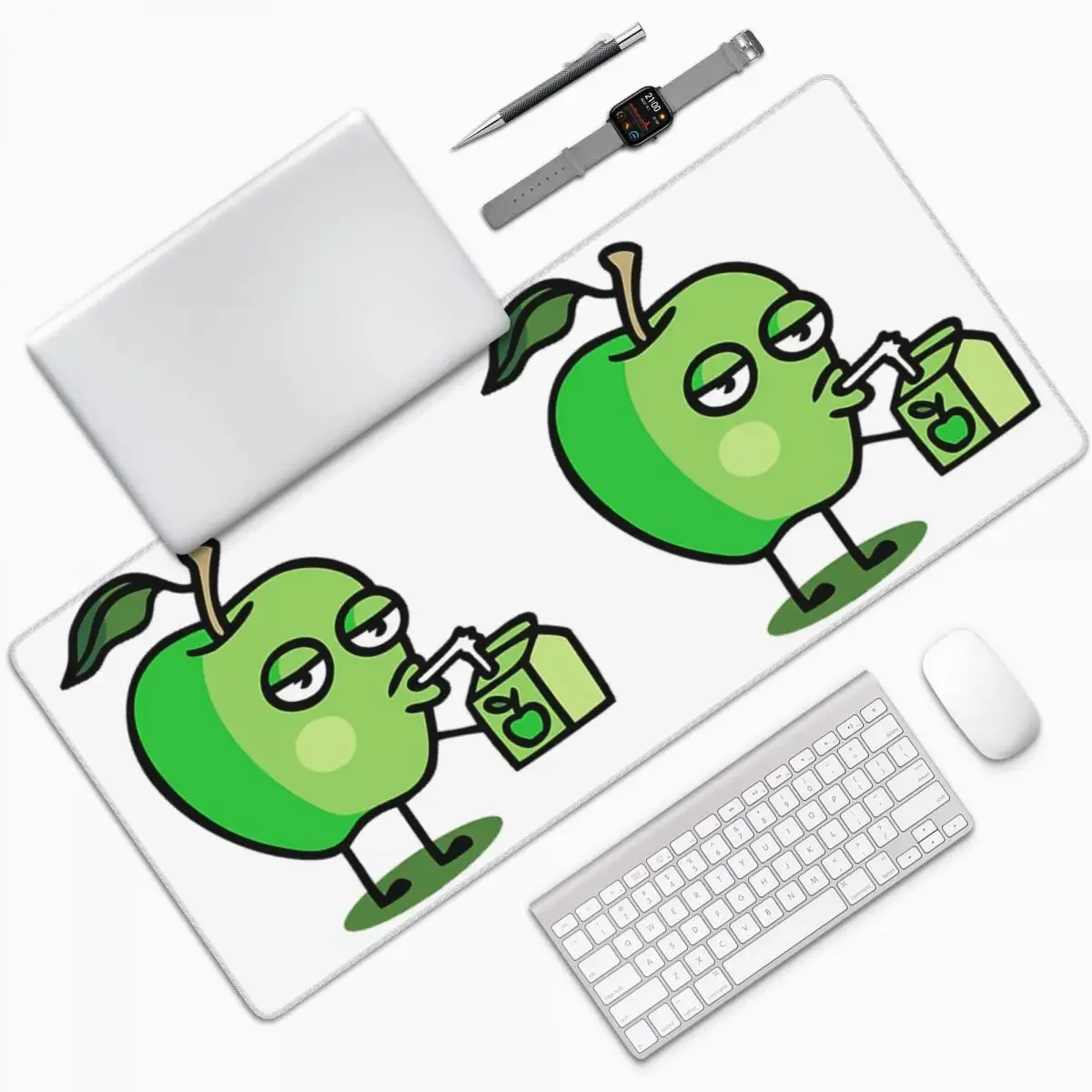 Apple Juice Large Mouse Pad Computer Keyboard Mouse Mat Gamer PC Laptop Desk Mat Office Accessories Table Mats