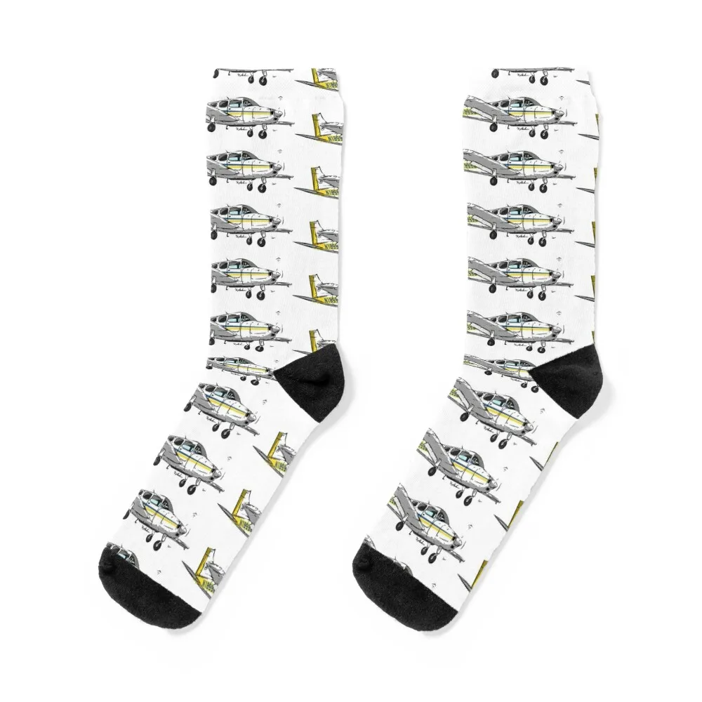 Beechcraft Musketeer N18990 Socks kids custom crazy short Socks Men's Women's