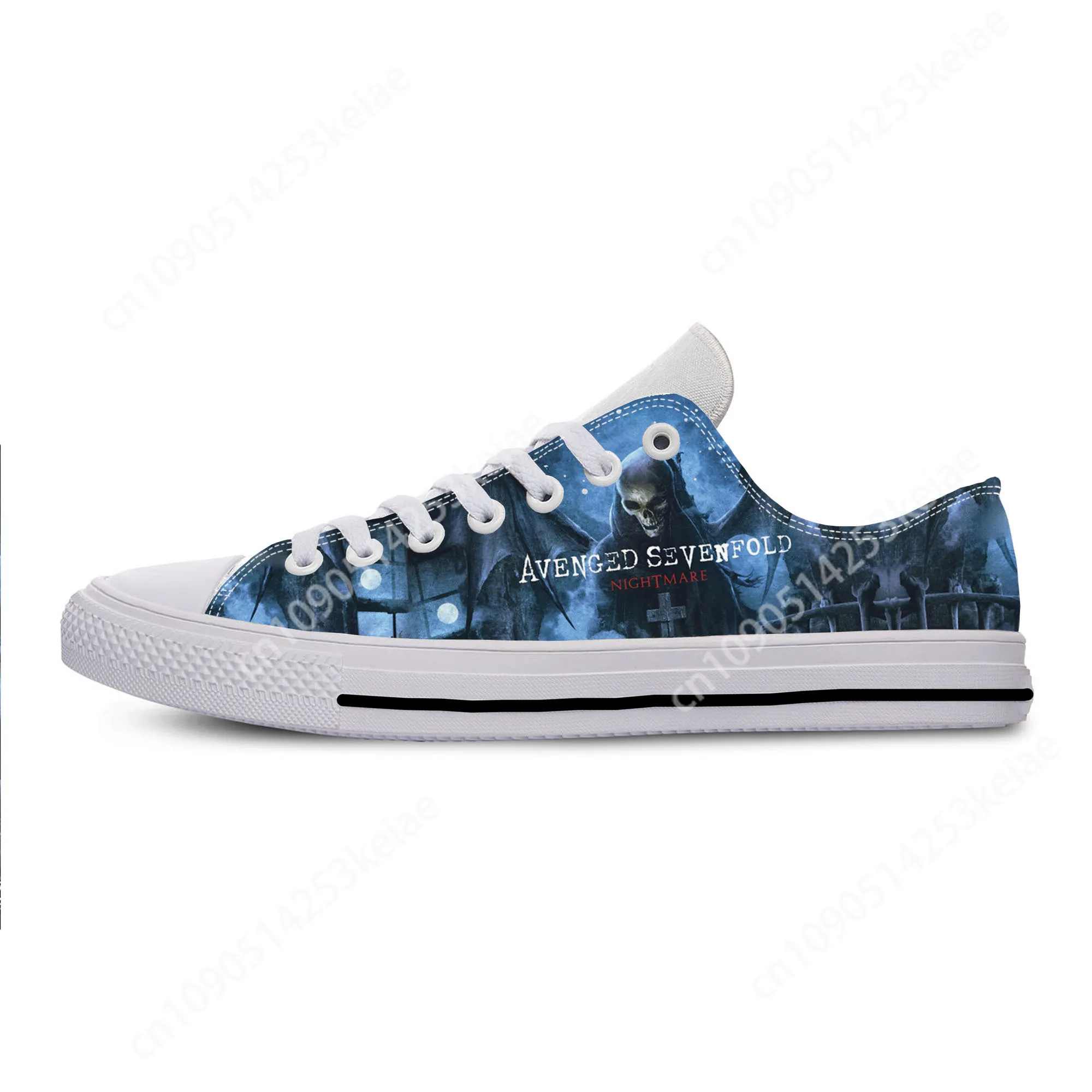 

Avenged Sevenfold A7X Low Top Sneakers Mens Womens Teenager Casual Shoes Canvas Running Shoes 3D Print Lightweight shoe White