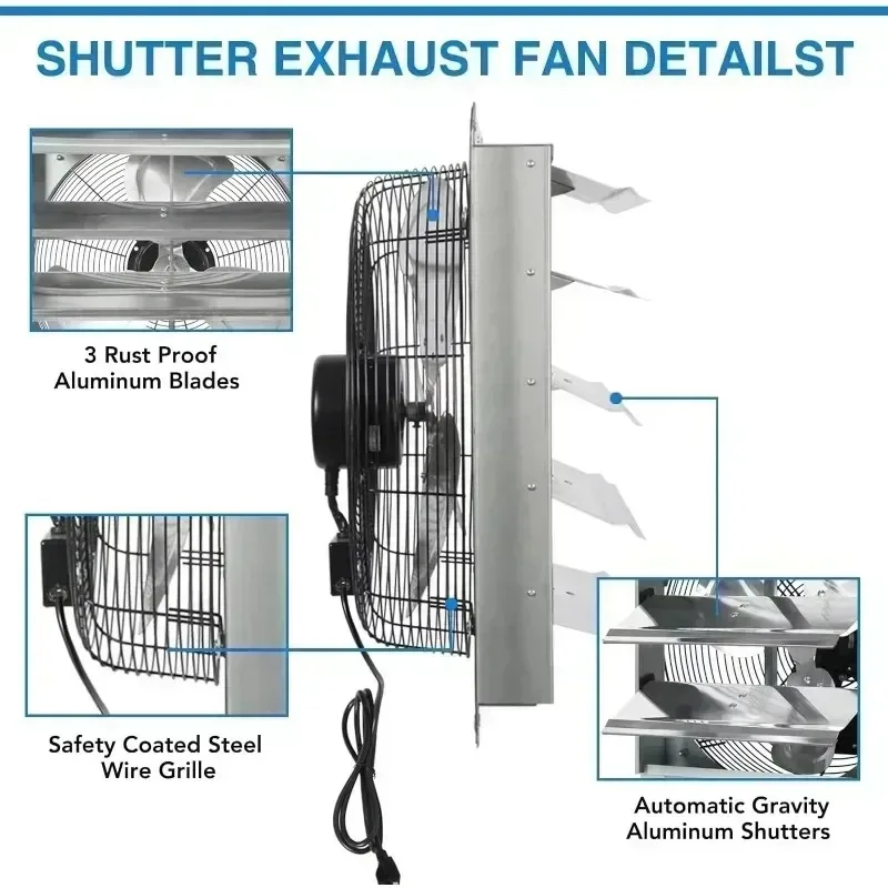 

【From China】High Speed Wall Mounted Ventilation Metal Industrial Exhaust Fan for Greenhouse Farm Poultry Fan