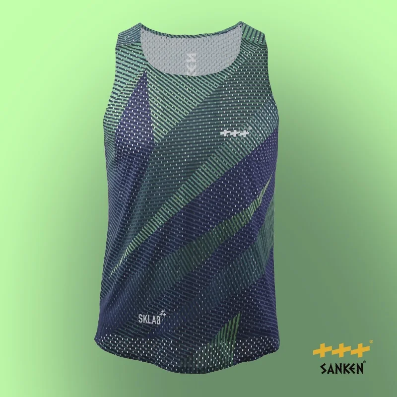 Sanken Men's Lightweight Breathable Vest Waistcoat Track and Field Fitness Training Wear Running Marathon Running Vest