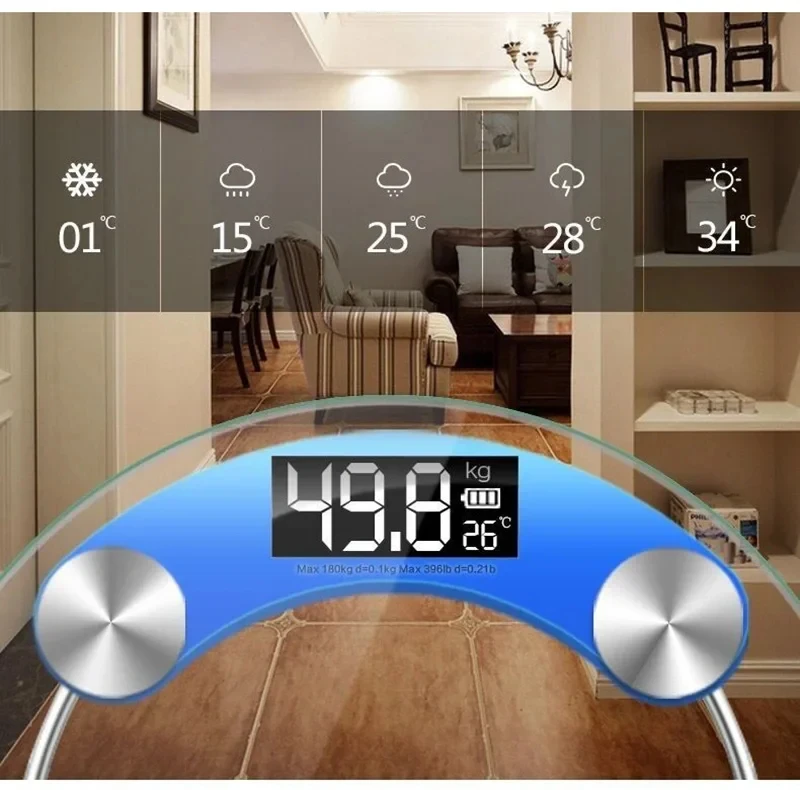 Digital Bathroom Body Scale With Hd Lcd Display For Body Weight_voghion.com