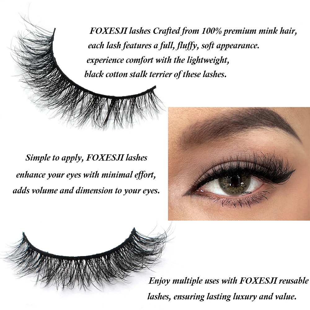 Fluffy Real Mink Eye Lashes Short Clusters Lashes Natural Wispy 3D Fake Lashes Extension Lightweight Soft Strip Lashes Eyelashes