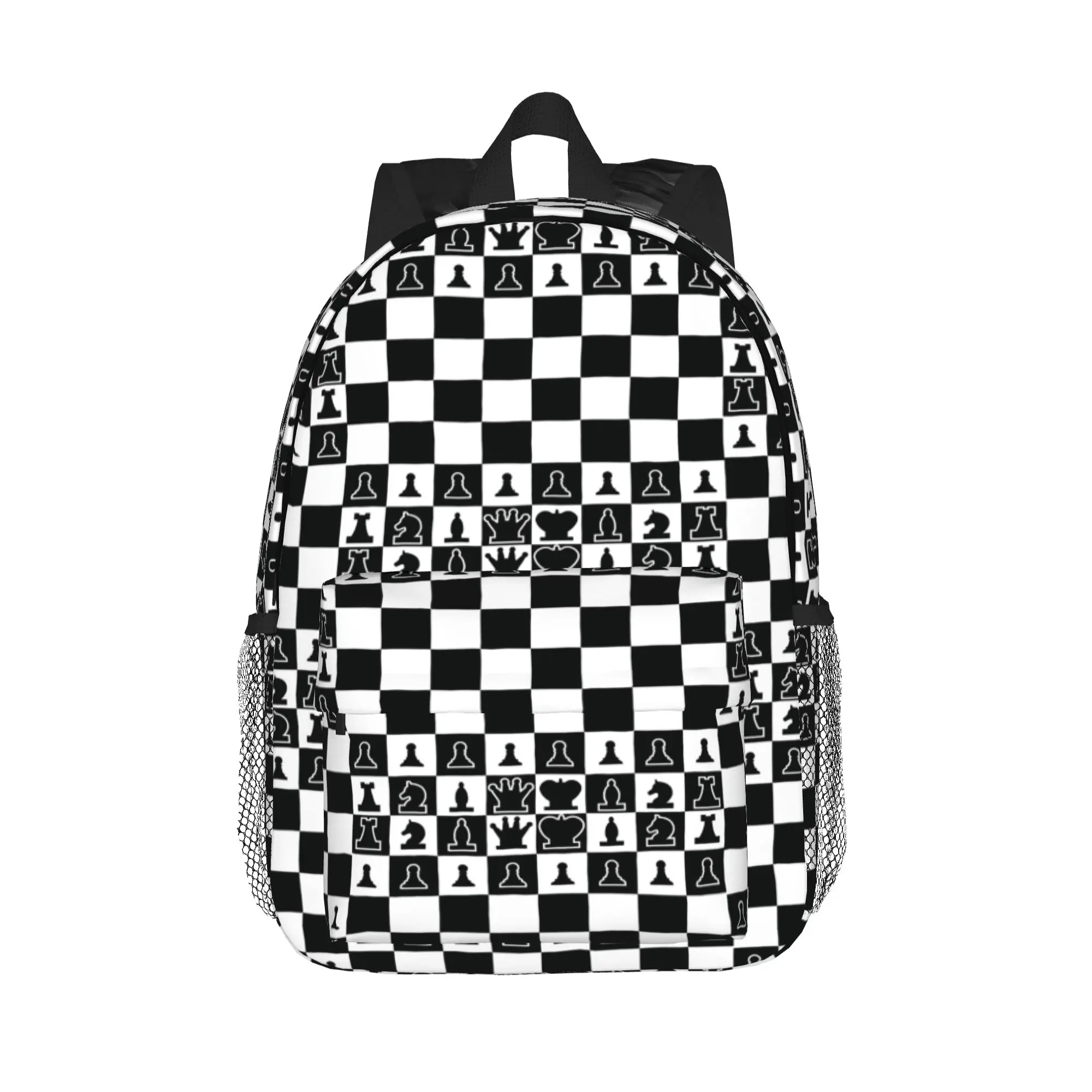 Chess Board Black and White Grid Checkered Backpack Hot Sale Daypack Boys Girls BookBag Shoulder Bags for Men Women School Bag