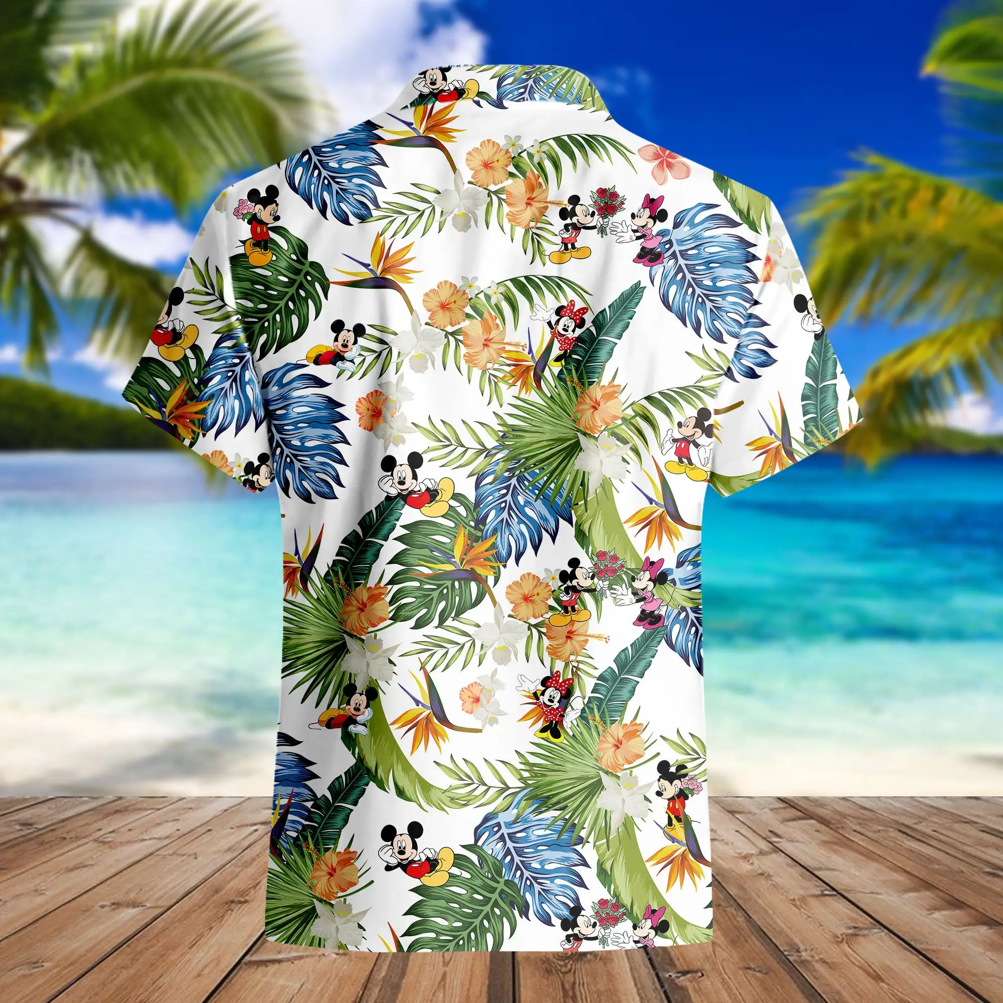 Camiseta Hawaiana de Mickey y Minnie Mouse