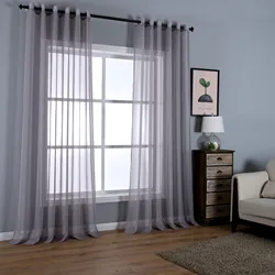 310cm Height Custom Made Solid Color Curtain Tulle Balcony Curtain Living Room Sheer Curtain Bedroom White Tulle Curtain