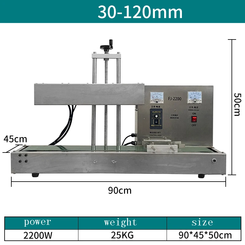 

Automatic Continuous Sealer Electromagnetic Induction Sealing Machine Aluminum Foil Bottle Cap Sealer 220V