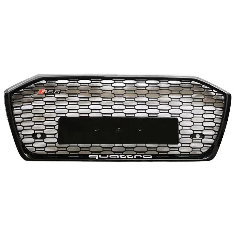 New 2019 ABS A6 A6L modification grille change to RS6 quattro style auto spare part grille for Audi front bumper grill