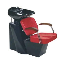 Lit de shampoing semi-inclinable pour salon de coiffure, chaise de shampoing assise, lit de chasse rotatif