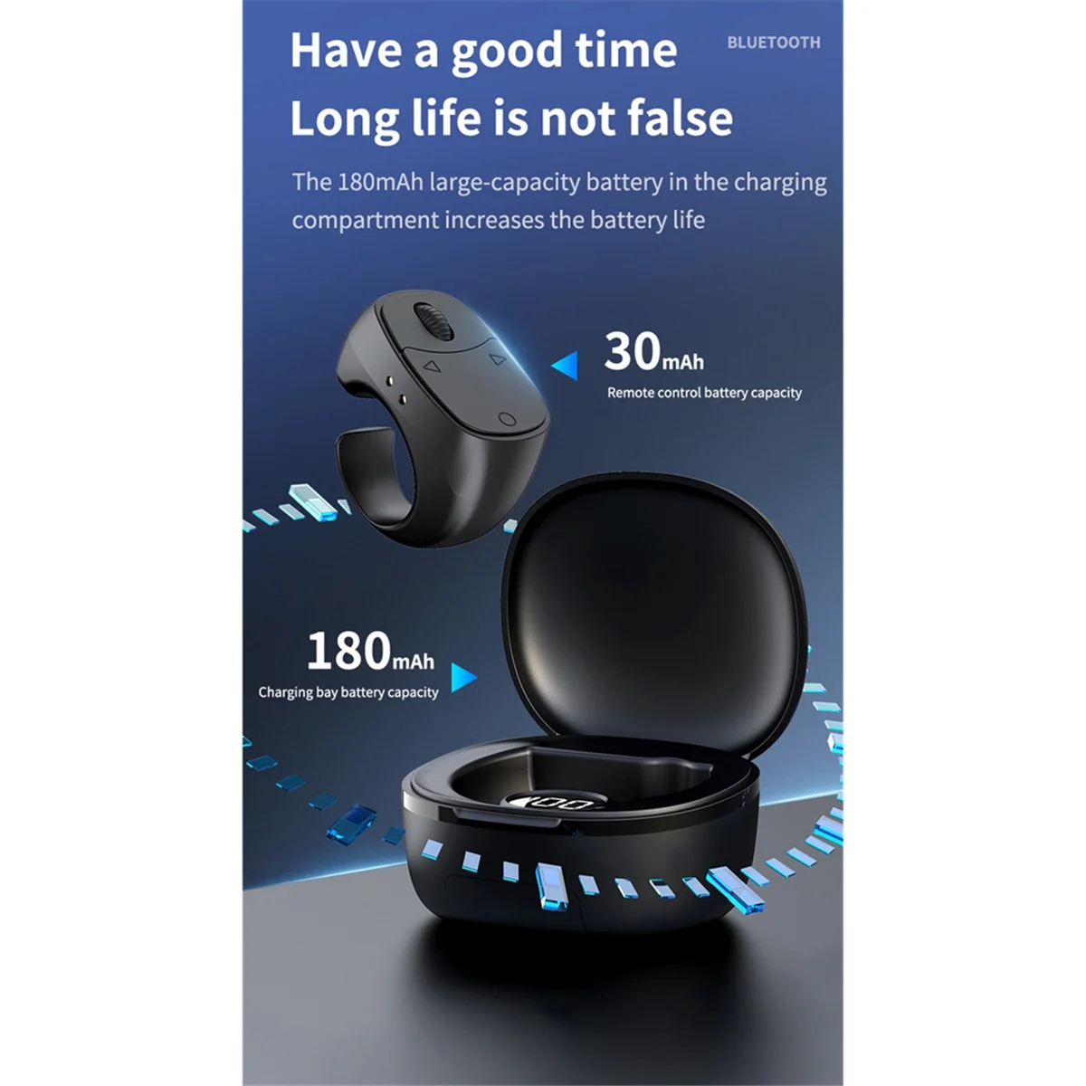 L68A Roller Smart Fingertip Ring Mouse con telecomando Wireless Bluetooth Mobile Selfie Video Mouse Turner automatico Navigazione B