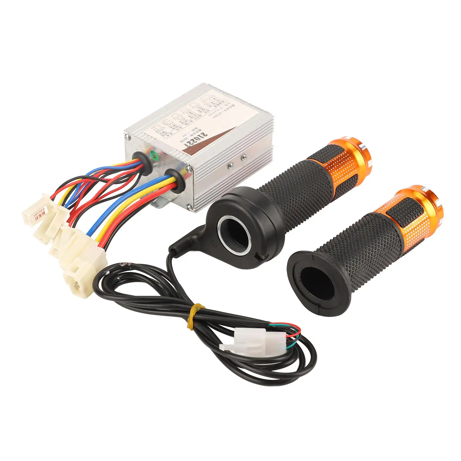 350W-500W Brushed E-Bike Motor Speed Controller Kit with Heat Dissipation - 12V/24V/36V/48V Throttle Grip Set