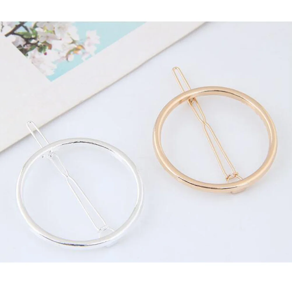 

2 шт., простой дизайн, изысканные детали, заколки для волос для женщин и девочек, золотистый, серебристый, прочный, легкий, повседневная одежда, подарок