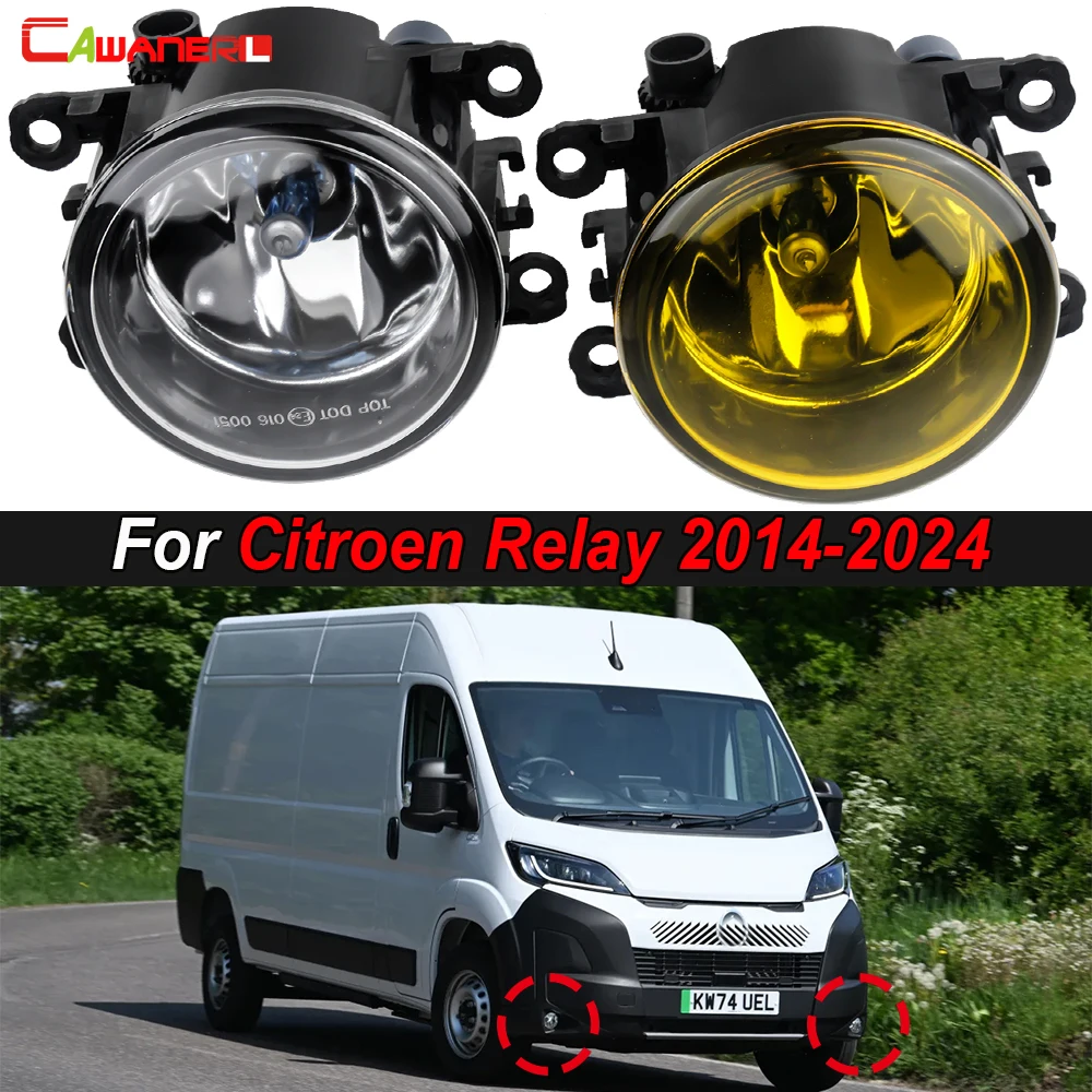 1 пара автомобильных передних противотуманных фар в сборе для Citroen Relay 2014-2024, абажур со стеклянной линзой + галогенная светодиодная лампа 55 Вт 100 Вт H11 12 В 1 пара автомобильных передних противотуманных фар в сборе для Citroen Relay 2014-2024, абажур со стеклянной линзой + галогенная светодиодная лампа 55 Вт 100 Вт H11 12 В